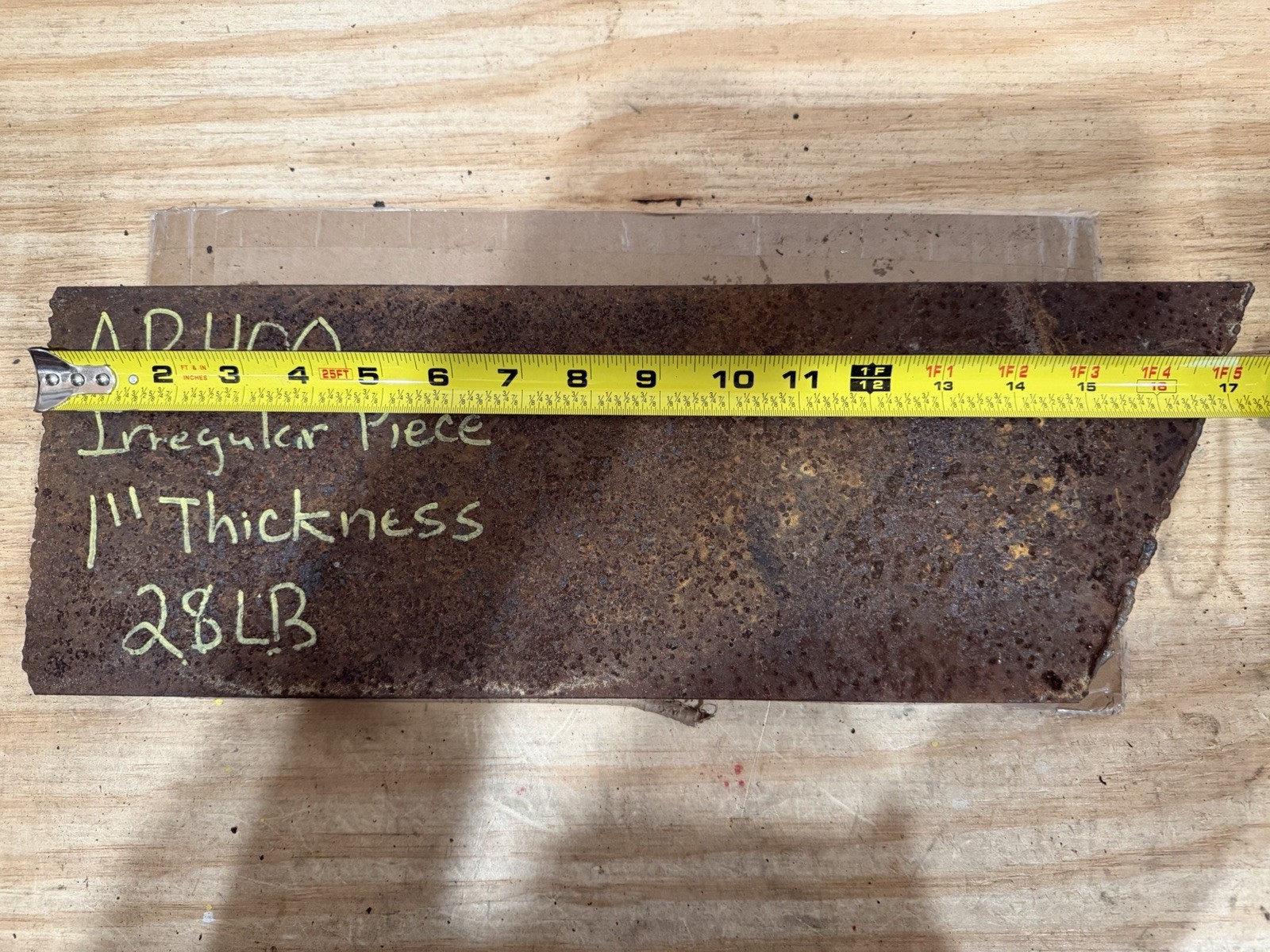 Irregular Piece of Abrasive Resistant Steel Plate - AR400 - 1” Thickness