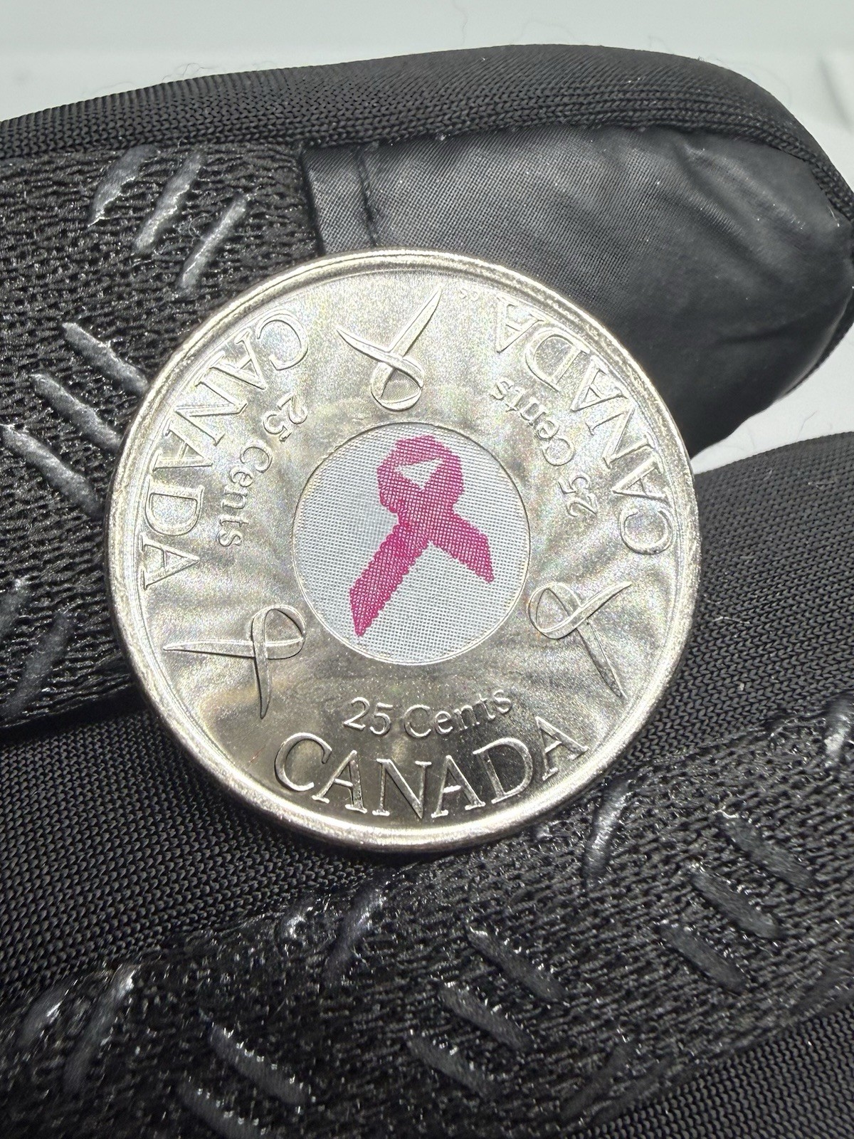 Canada 25 Cents 2006 Breast Cancer Pink Ribbon Quarter BU Mint Roll Colorized