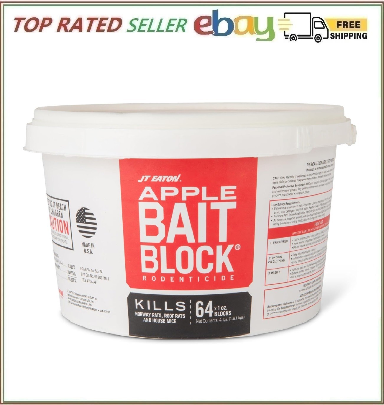 1 Oz. Apple Flavor Bait Block (64-Pack)