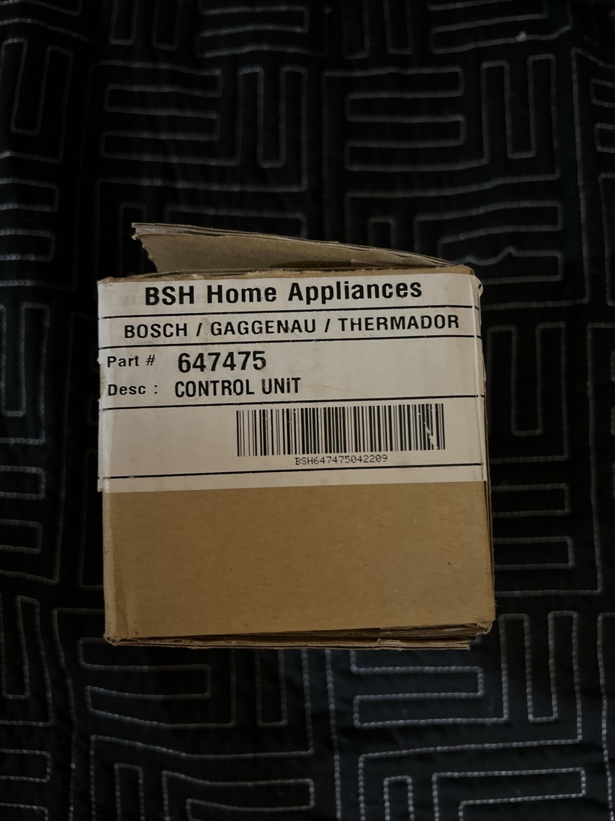 Bosch/Gaggenau/Thermador Control Unit model #00647475 #647475 Bosch/Gaggenau/Thermador Control Unit model #00647475 #647475