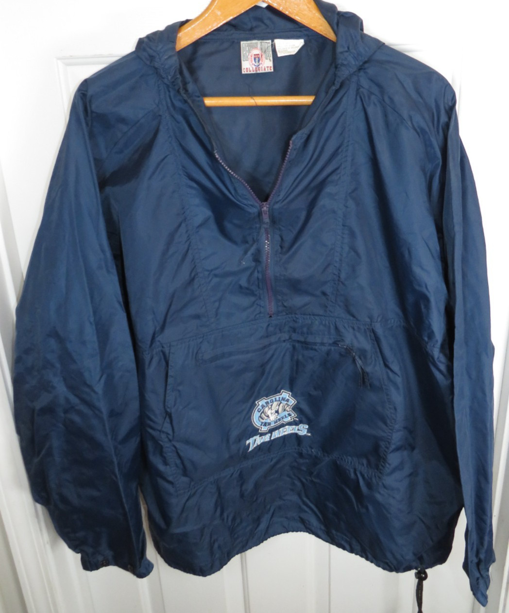 Vintage UNC University of North Carolina Tarheels Windbreaker Anorak Jacket XL