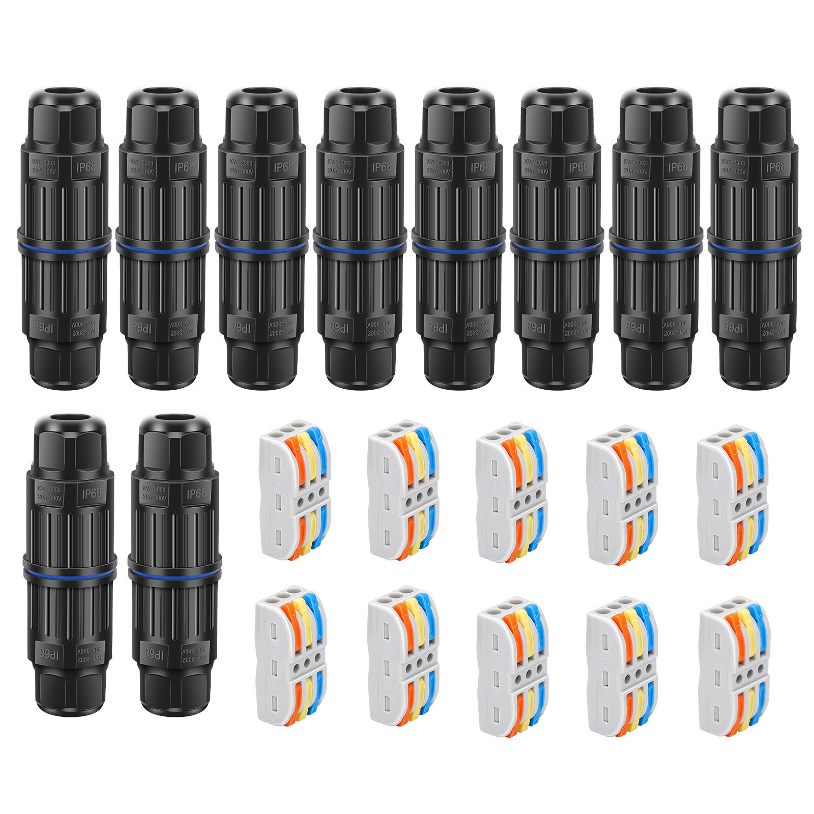 10PCS Waterproof Junction Box 3Way Electrical Cable Wire Connector for AWG 28-12 10PCS Waterproof Junction Box 3Way Electrical Cable Wire Connector for AWG 28-12