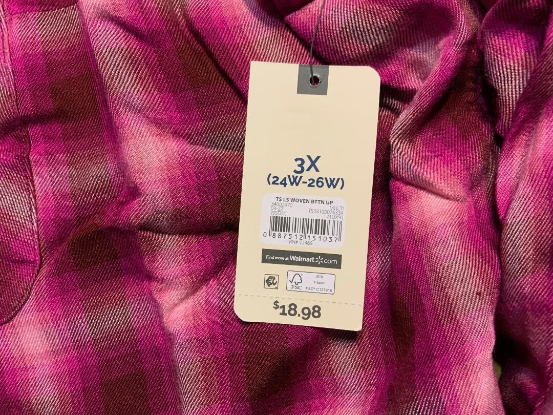 DARK RED / BURGUNDY PLAID FLANNEL SLEEPSHIRT  SIZE 3X