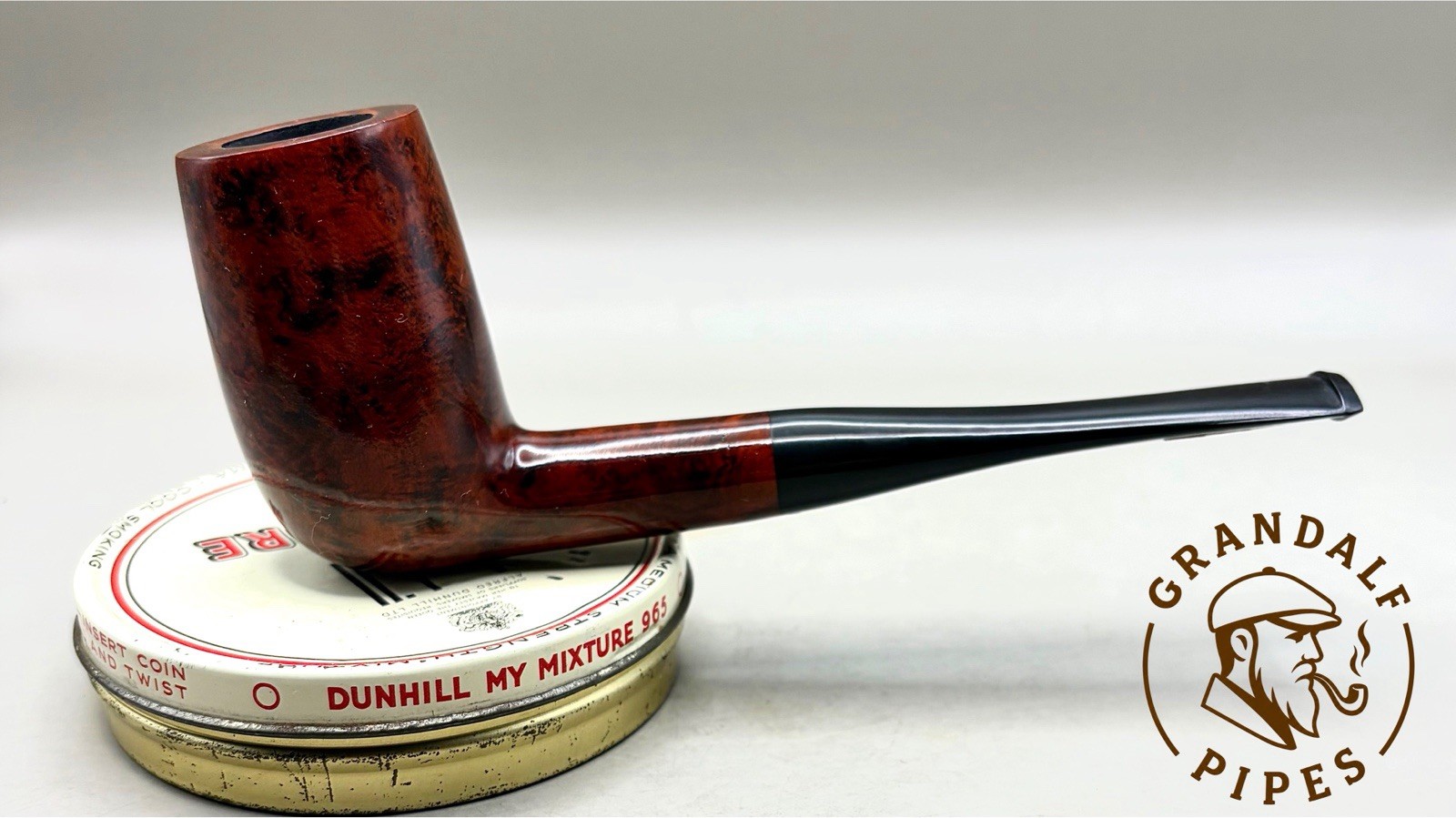 Vintage Unsmoked Chimney Billiard Briar Pipe NOS Unbranded France-Marked Stem