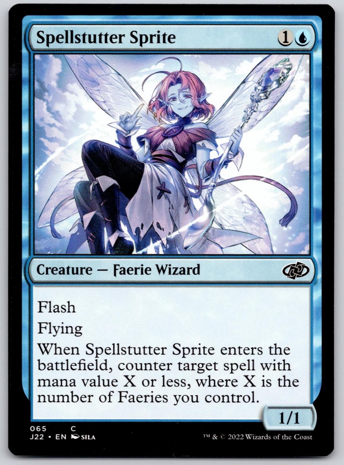 Spellstutter Sprite 65 Common Jumpstart 2022 Magic: The Gathering Lightly Played