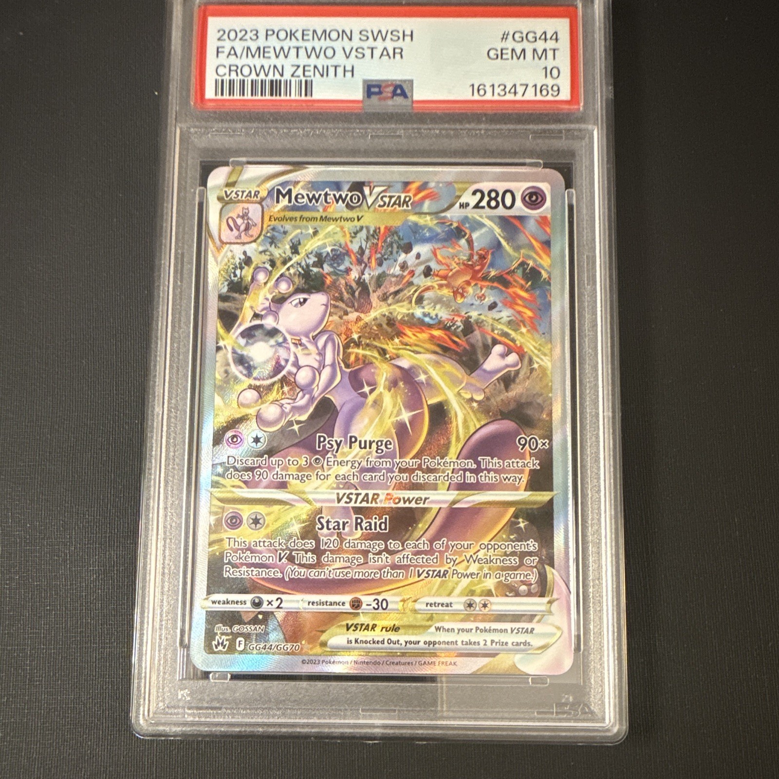 The Pokémon Company Mewtwo VSTAR GG44/GG70 Crown Zenith GG Holo EN PSA 10 The Pokémon Company Mewtwo VSTAR GG44/GG70 Crown Zenith GG Holo EN PSA 10