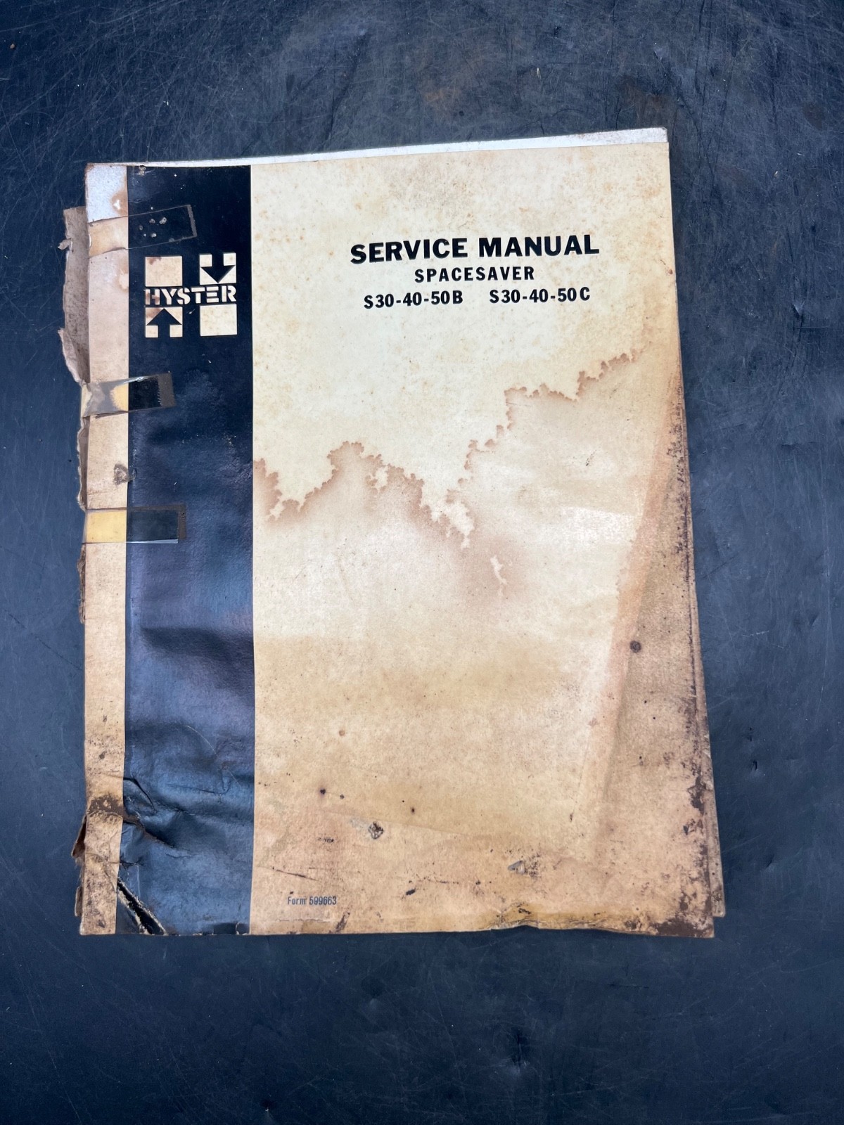 Vintage Hyster Service Manual Spacesaver S30-40-50B S30-40-50C 1975 Paper Book