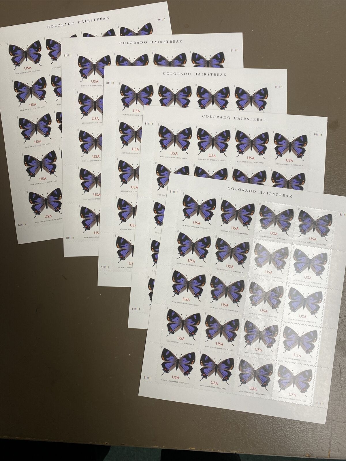 100 Stamps 2021 USPS Colorado Hairstreak Butterfly 