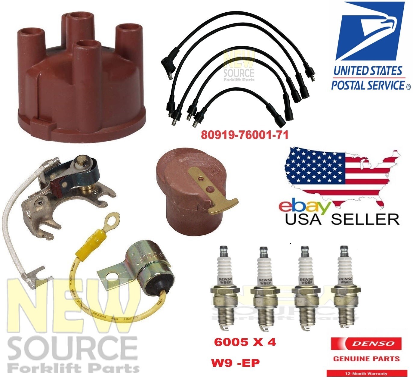 TOYOTA 4P FORKLIFT IGNITION TUNE UP KIT 19101-76002-71 CAP  CHECK MODEL + PHOTOS