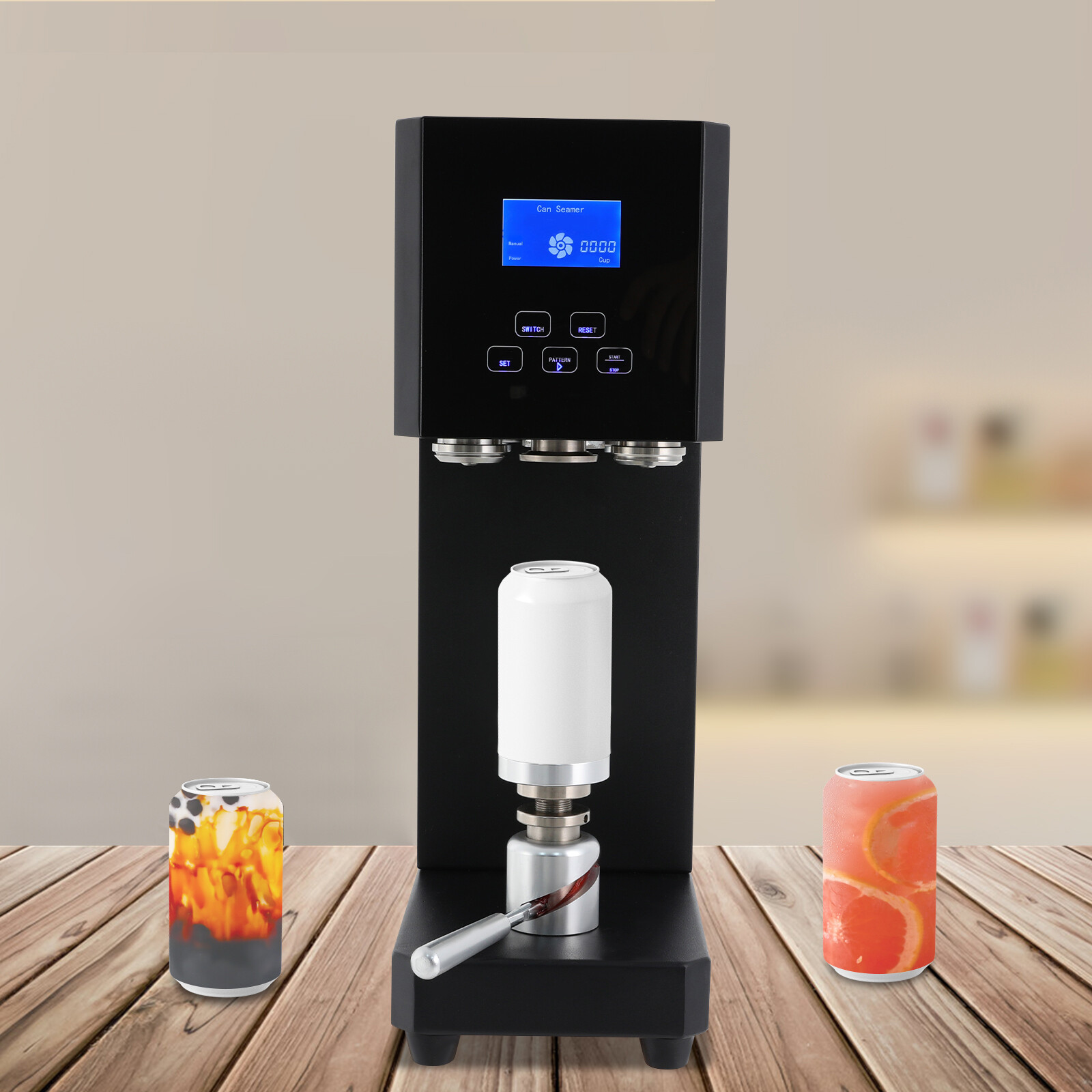 Semi automatic Tin Can Sealing Machine Cola Can Seamer Container Plastic Beer US