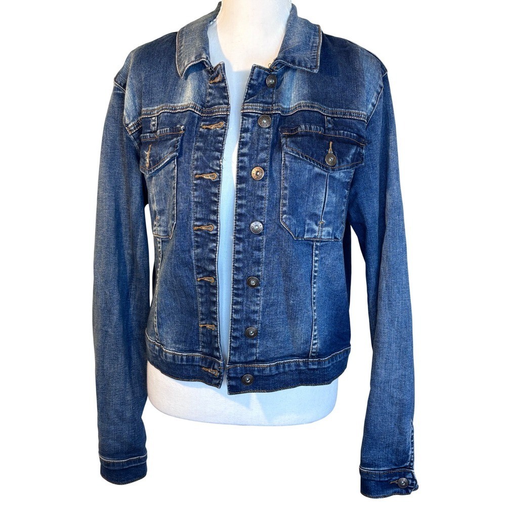 Lila Ryan Womens Medium Wash Denim Jacket Blue Size Large L Classic Button Up Lila Ryan Womens Medium Wash Denim Jacket Blue Size Large L Classic Button Up