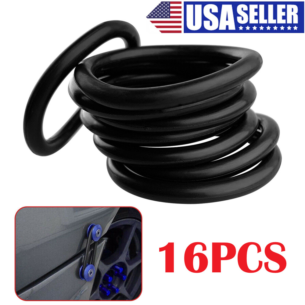 16PCS Bumper Fender Quick Release Fasteners Replacement Rubber Bands O-Rings US