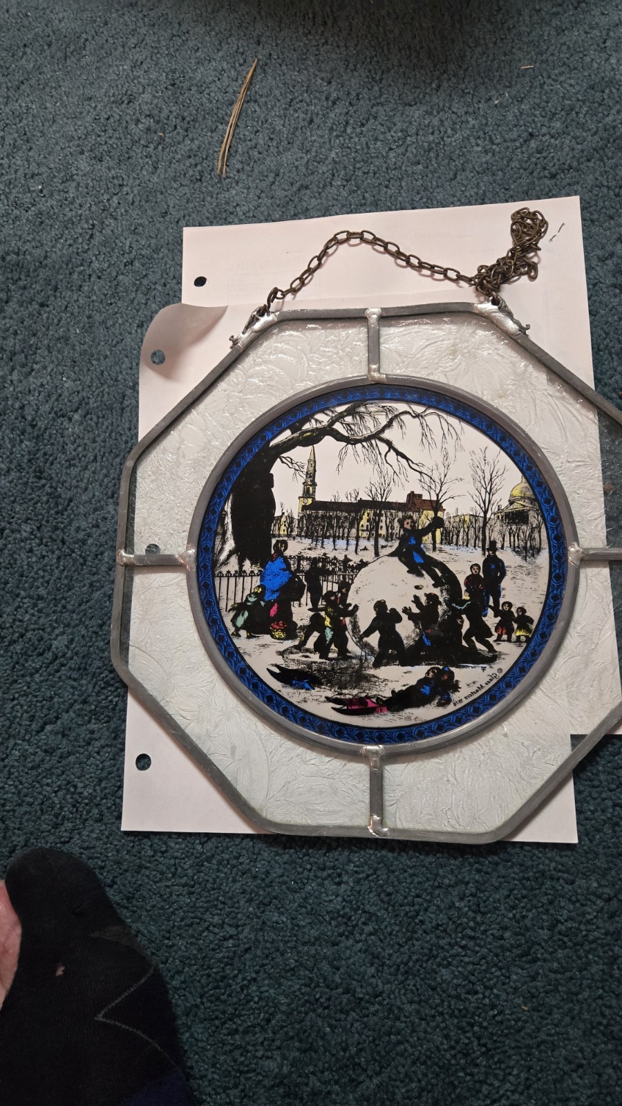 Vintage 1978 Glassmasters Stained Glass Suncatcher Vintage 1978 Glassmasters Stained Glass Suncatcher