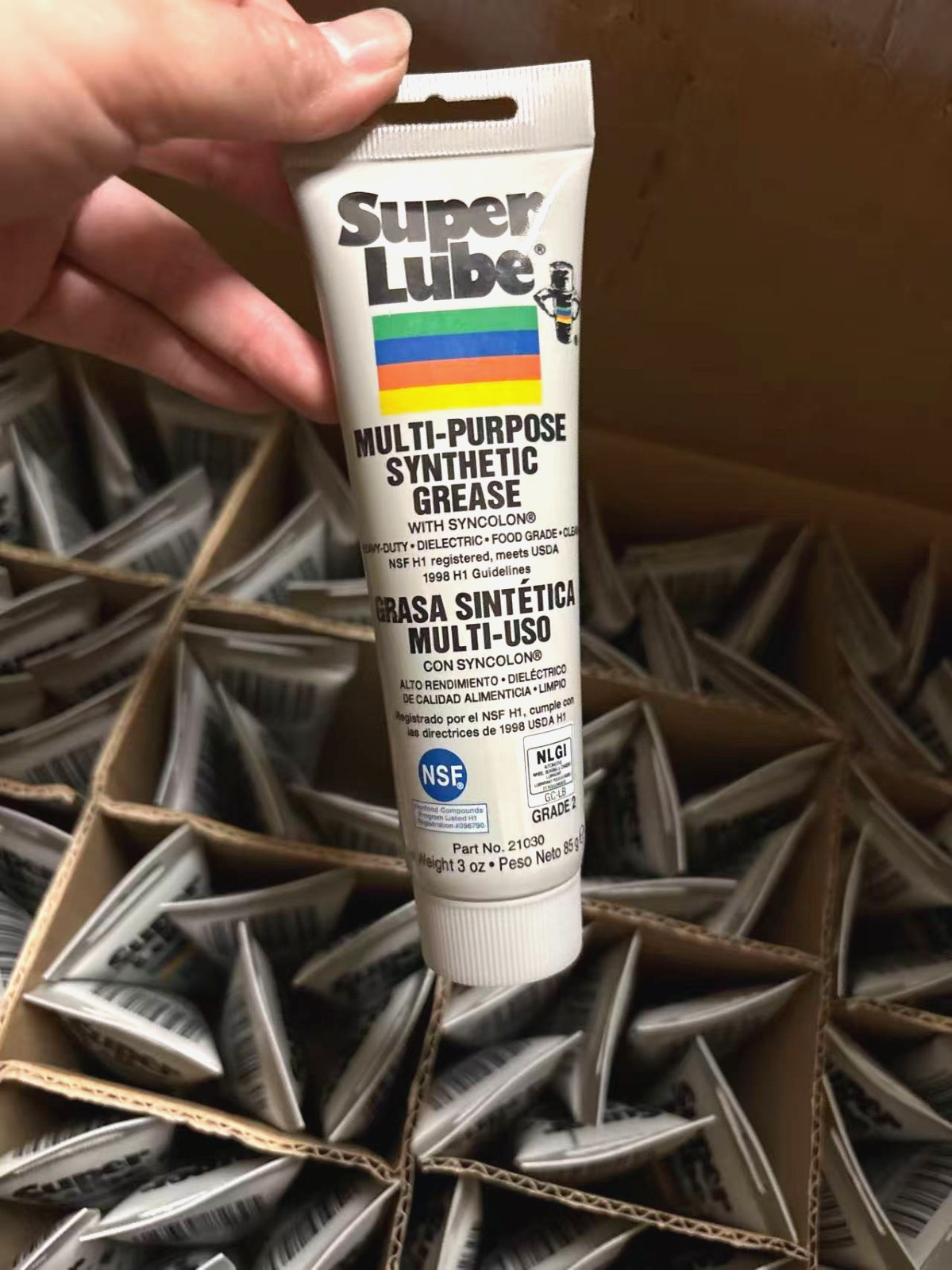 Super Lube 21030 Synthetic Grease w/ Syncolon High Temp Food Grade 3oz Tube