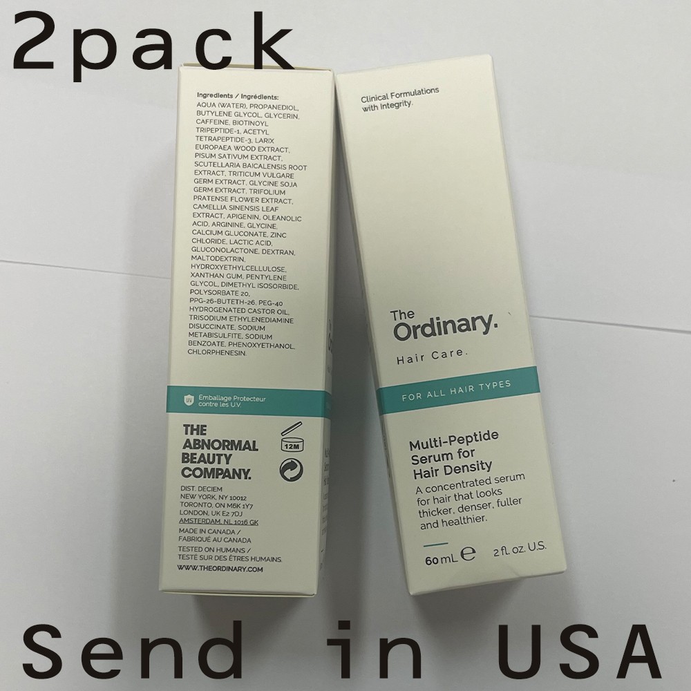 2 PACK * 60ml The Ordinary Multi-Peptide Hair Serum For Hair Density New in Box 2 PACK * 60ml The Ordinary Multi-Peptide Hair Serum For Hair Density New in Box