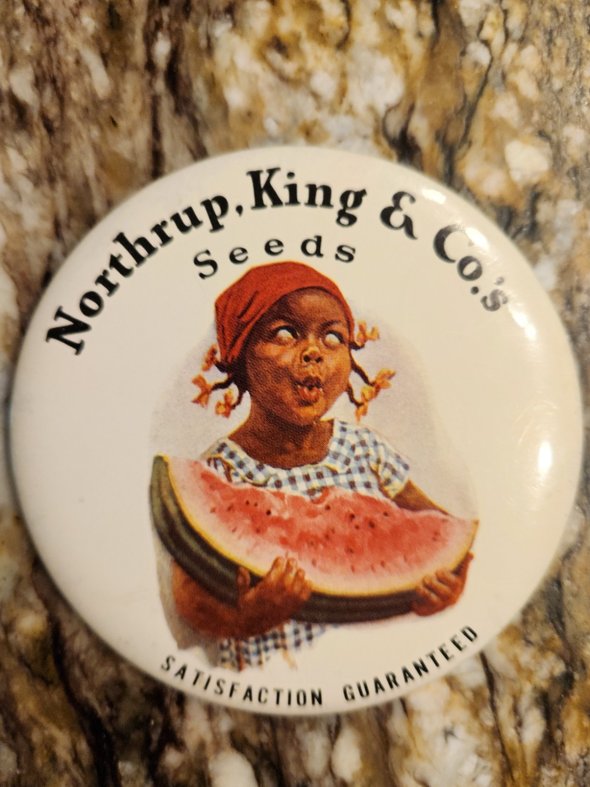 Vintage Northrup, King & Co.'s Seeds Pinback Button - N. K. & Co. Berkeley, CA 