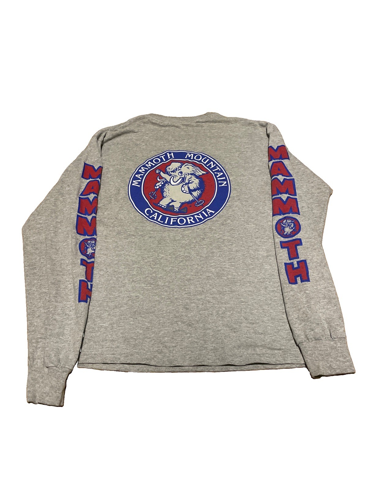 Vintage Y2K Mammoth Mountain California Snowboard Woolly Shirt Medium Gray