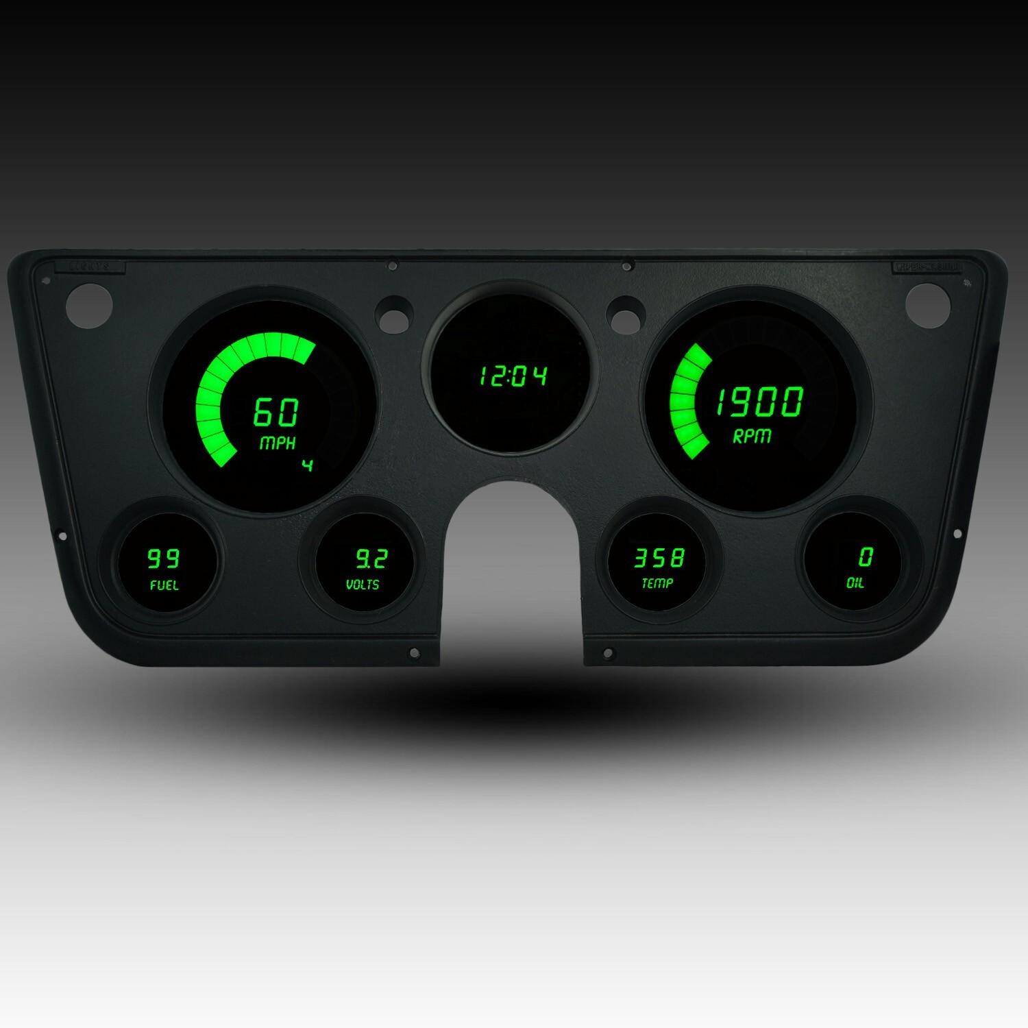 1967-1972 Chevy Truck Digital Dash GREEN LED Intellitronix DP6003G Made In USA