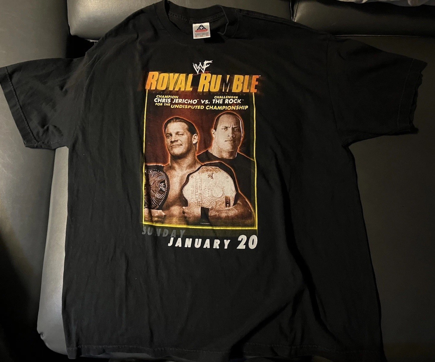 WWF Royal Rumble 2002 Shirt Chris Jericho Vs The Rock Size 2XL WWF Royal Rumble 2002 Shirt Chris Jericho Vs The Rock Size 2XL