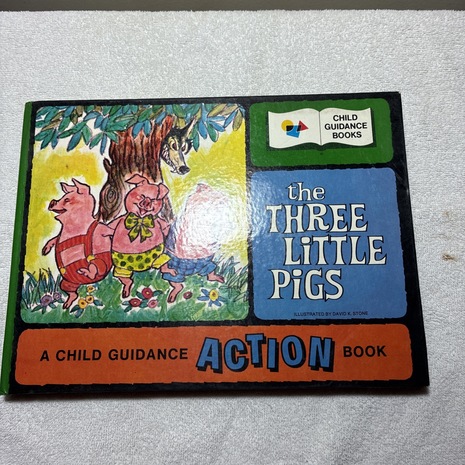 The Three Little Pigs - Child Guidance Action Book - 1965ish - HC