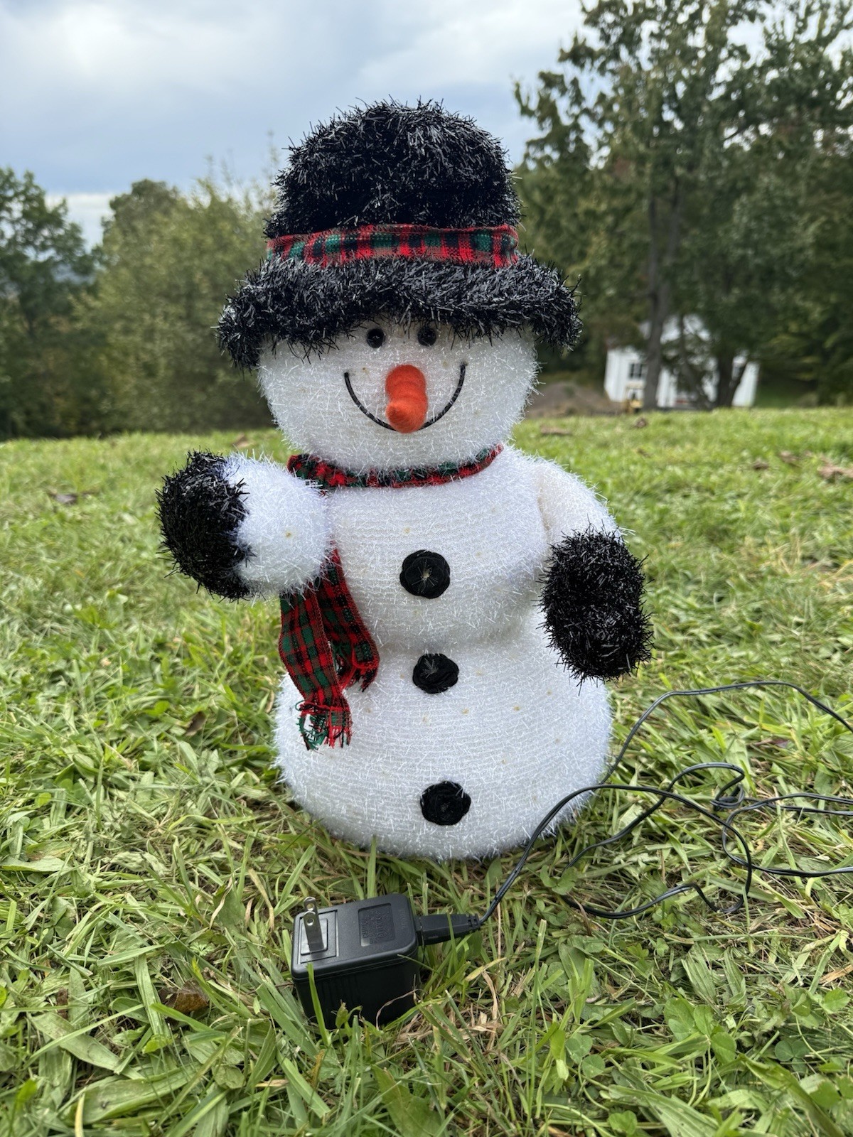 Kirkland\'s Fiber Optic SNOWMAN  Holiday Lites Animated Music WORKING Vintage