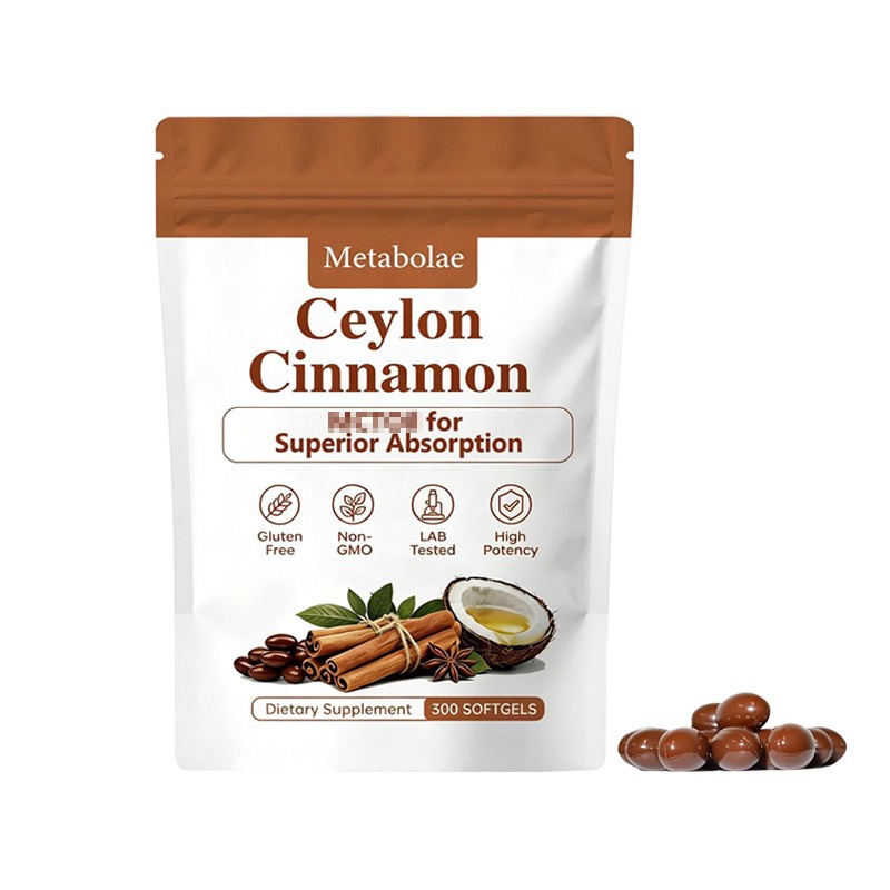 5/3PC Metabolae Cinnamon Ceylon Capsules 300 Softgels Supports Metabolic Balance