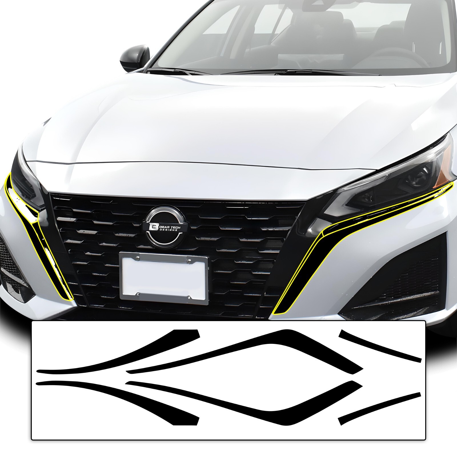 Fits Nissan Altima 2023-2026 Grille Chrome Delete Vinyl Film Decal Blackout Fits Nissan Altima 2023-2026 Grille Chrome Delete Vinyl Film Decal Blackout