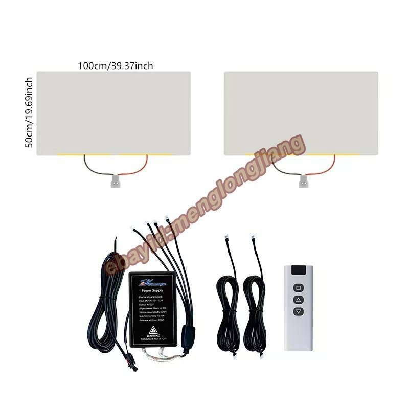 Smart 4pcs Car Tint Kit Remote Privacy UV/Heat Block White Gray Black Color