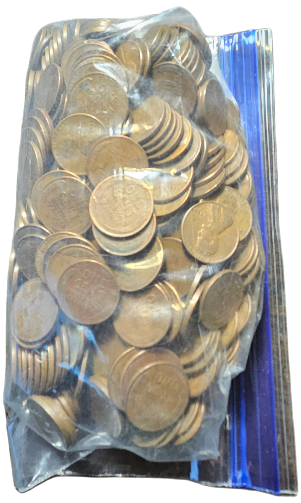Unsearched 500 Wheat Pennies with Bonus: Indian Head Penny + Silver Dime
