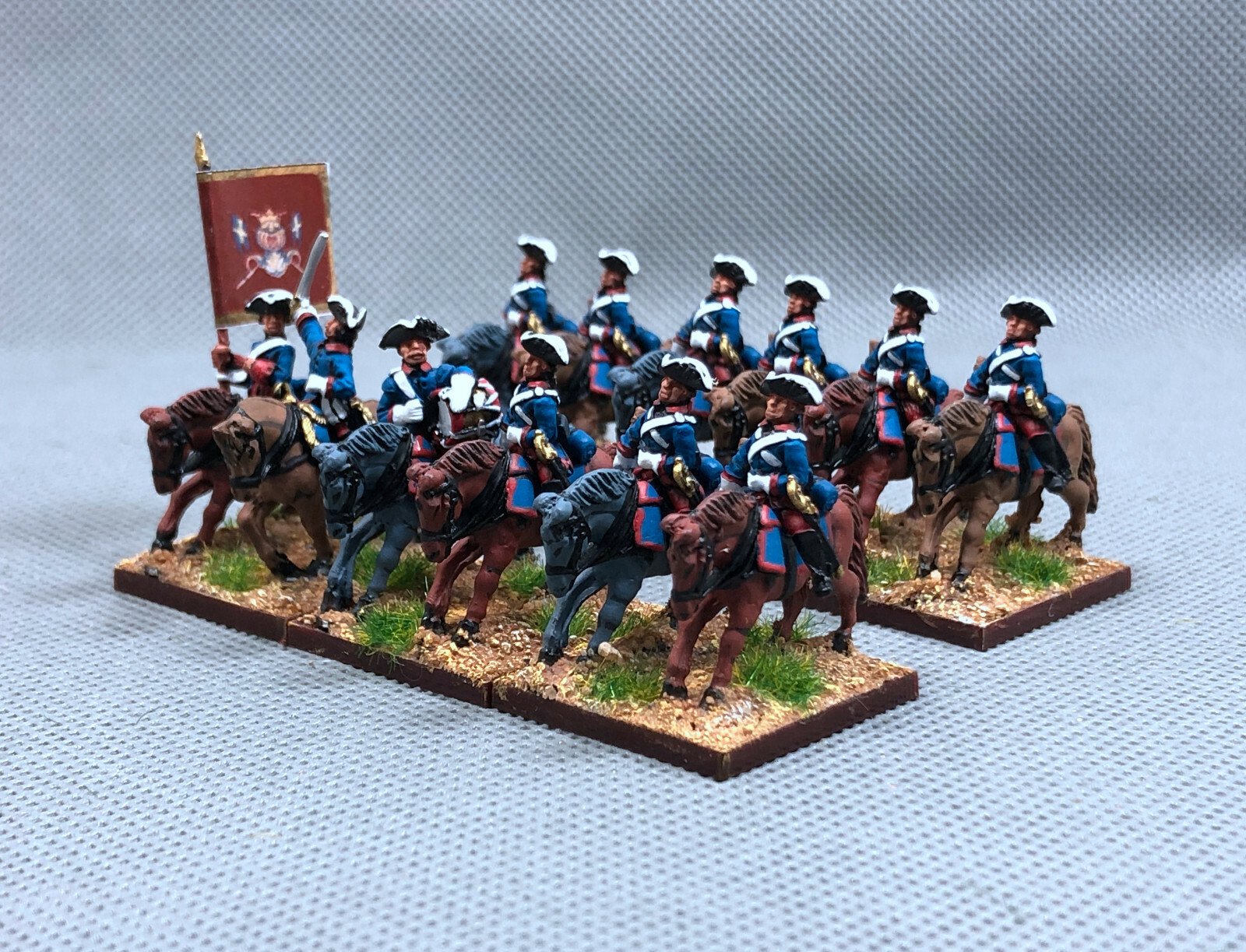 15mm Seven Years War Painted Sweden Nylands Dragoons SB4