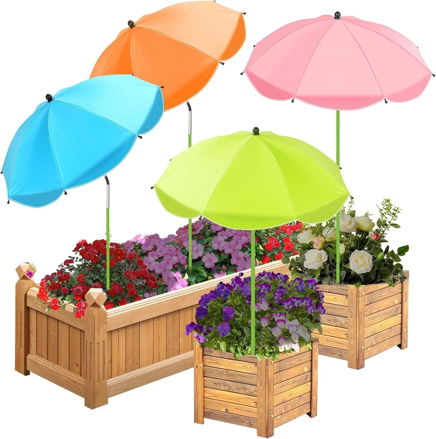 4 Pack Upgraded Plant Umbrellas for Outdoor Plants, 26 4 Pack Upgraded Plant Umbrellas for Outdoor Plants, 26