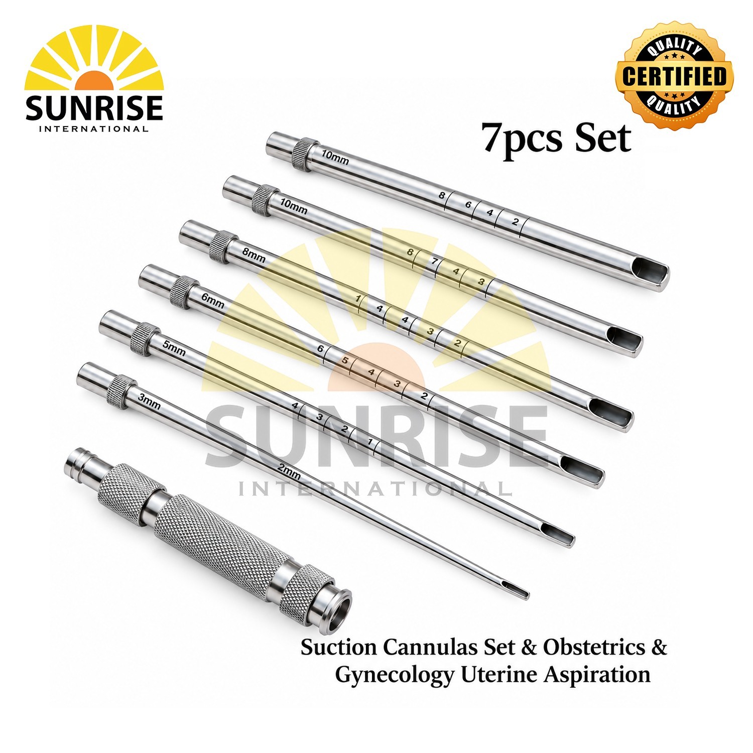 Abortion Suction Cannulas Set & Obstetrics & Gynecology Uterine Aspiration