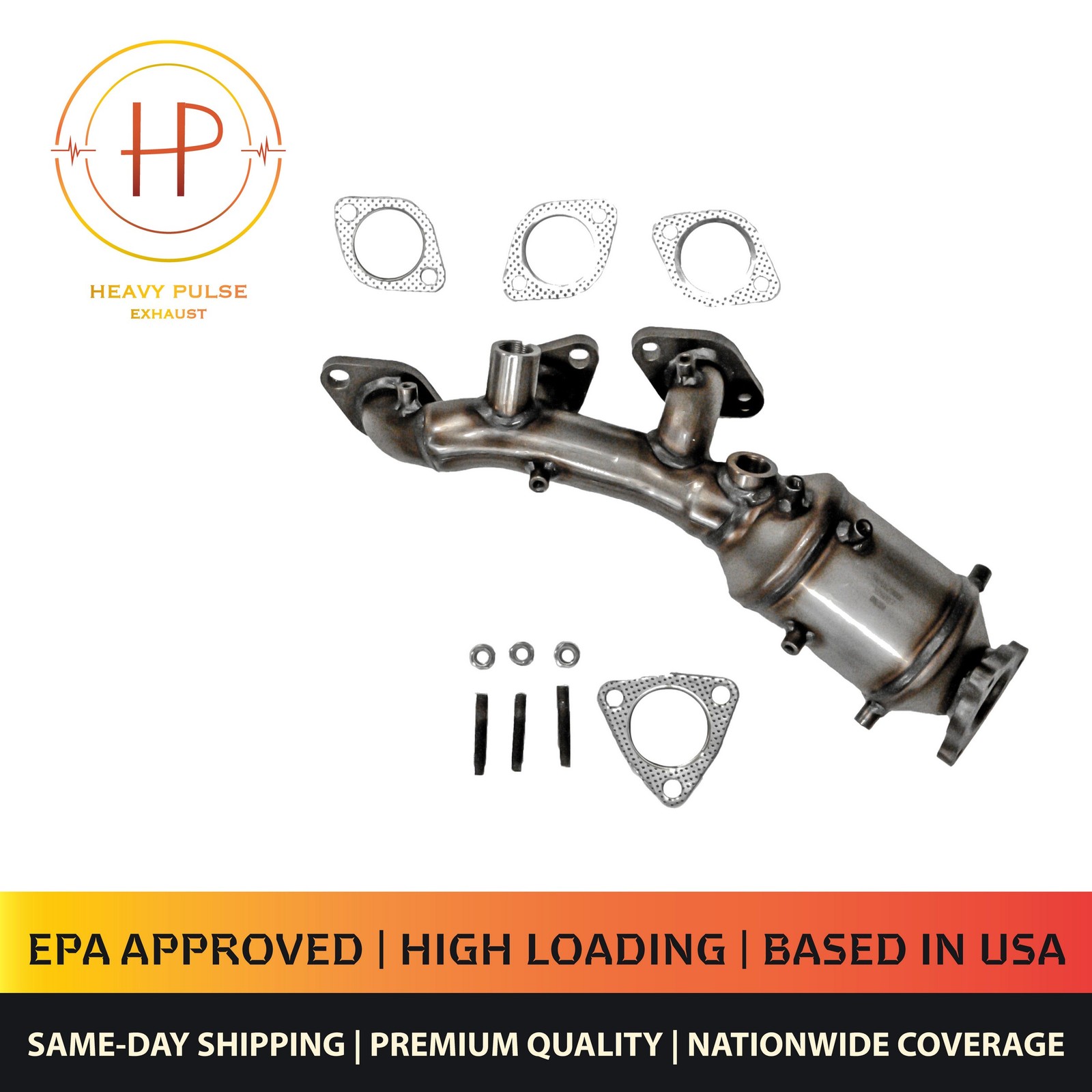 Left Catalytic Converter with Integrated Exhaust Manifold for 2002-2003 Nissan F