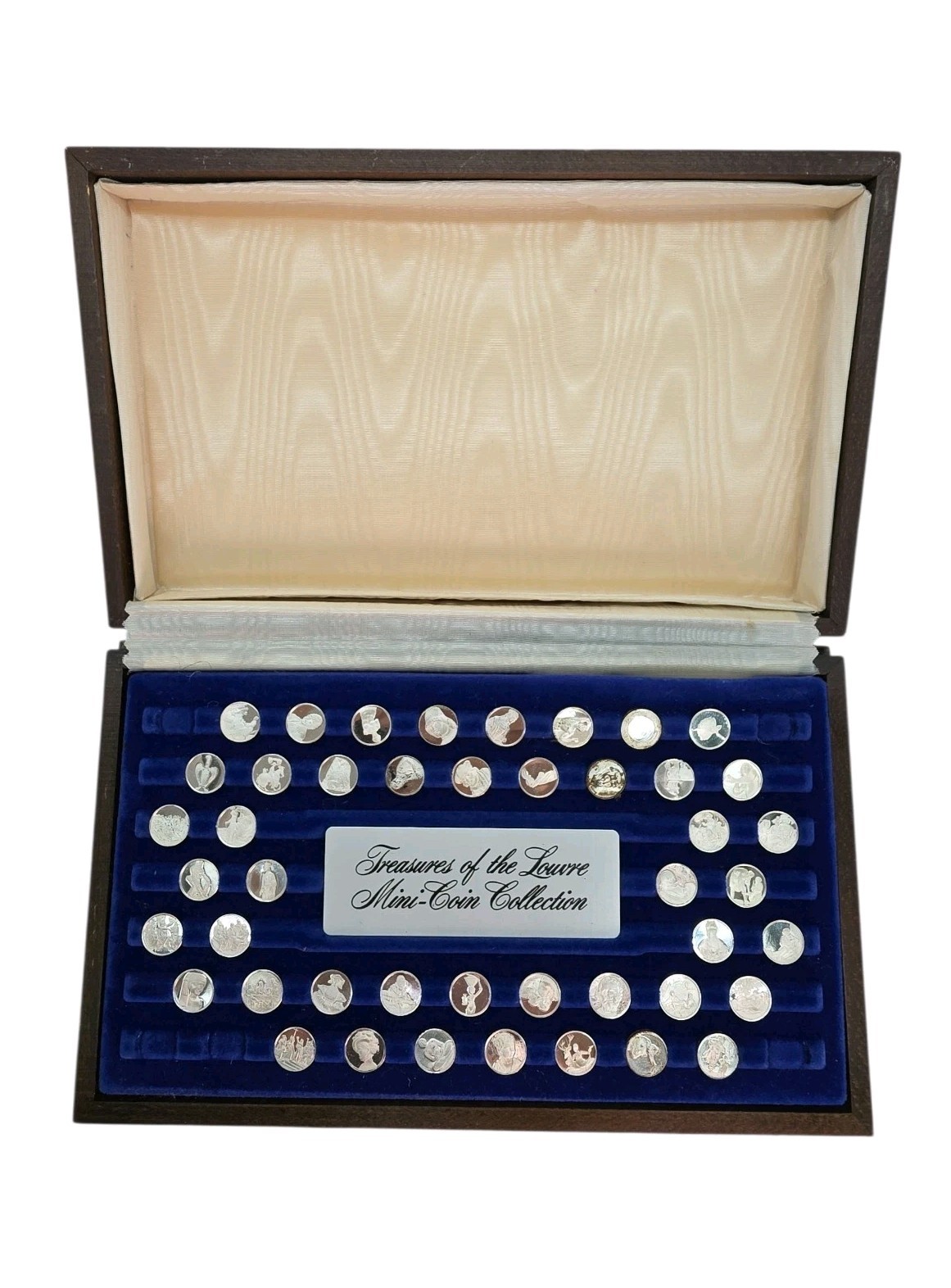 1977 Sterling Silver Franklin Mint Treasures Of The Louvre Mini Coin Collection