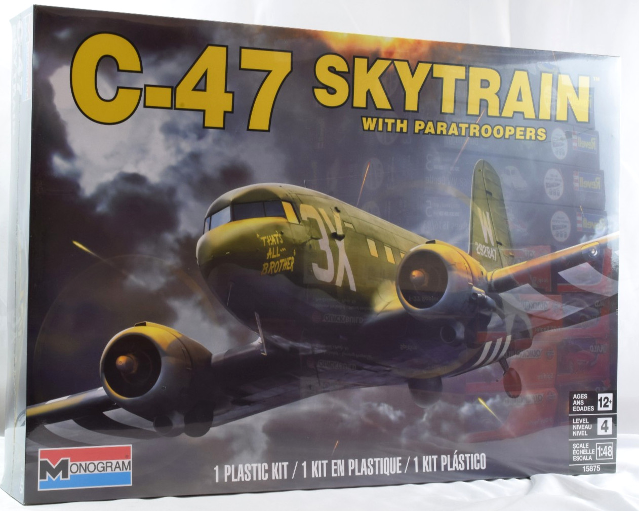 Revell Monogram C-47 Skytrain W/ Paratroopers 1/48 Model Airplane Kit 15875