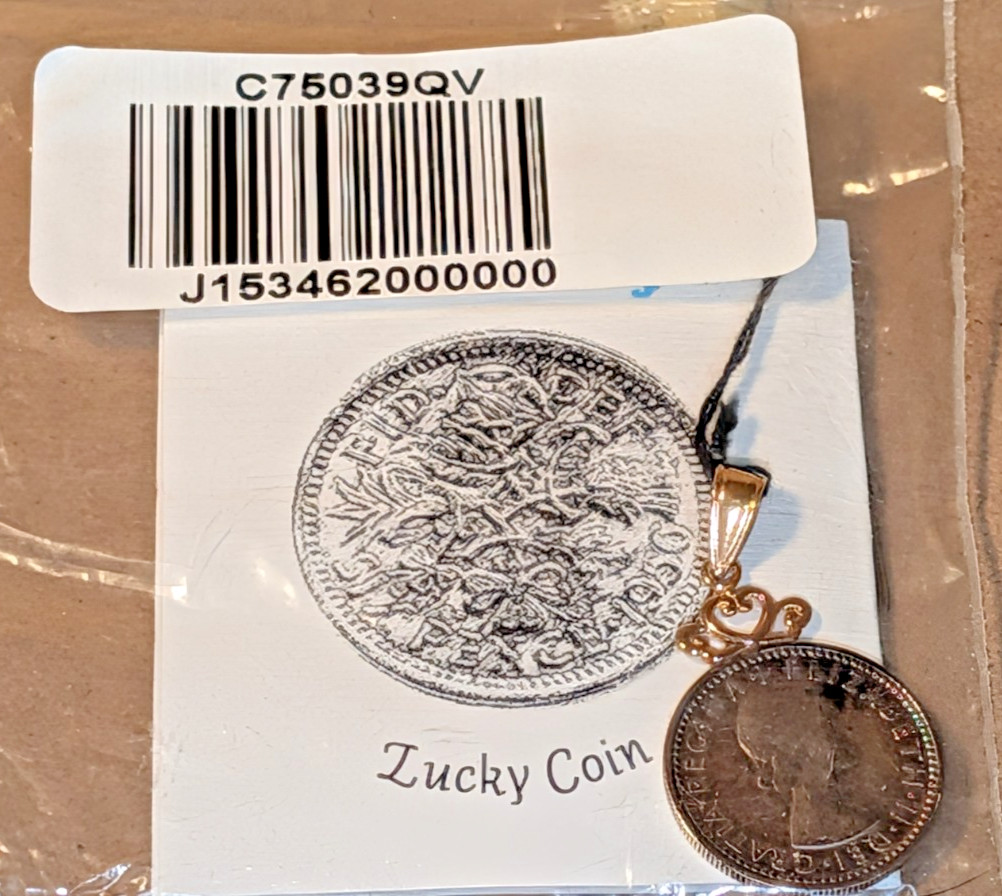 Vintage JCM 14K Sixpence Pendant Vintage JCM 14K Sixpence Pendant