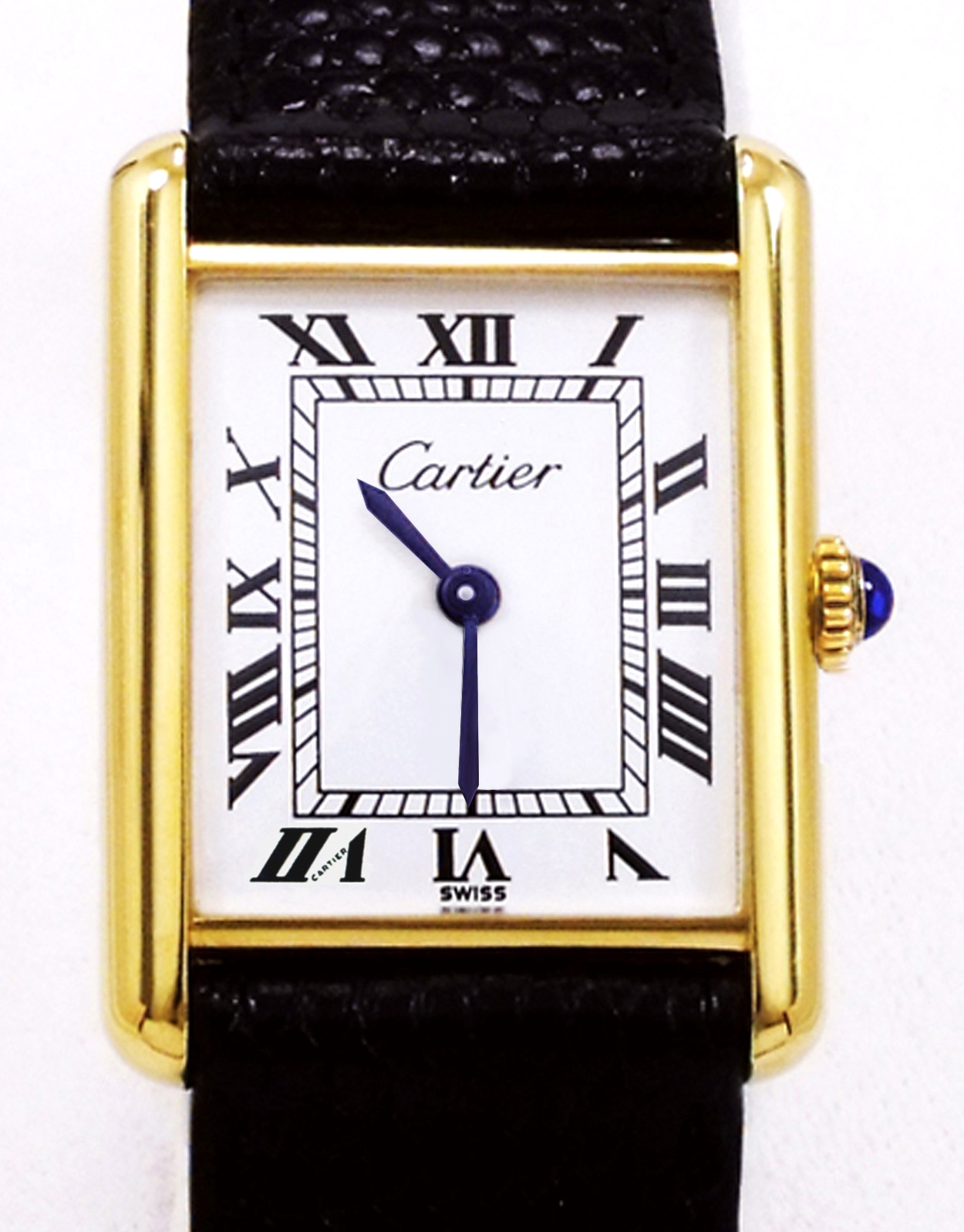 Cartier Authentic Men's Tank with Presentation Box and Cartier Gift Bag