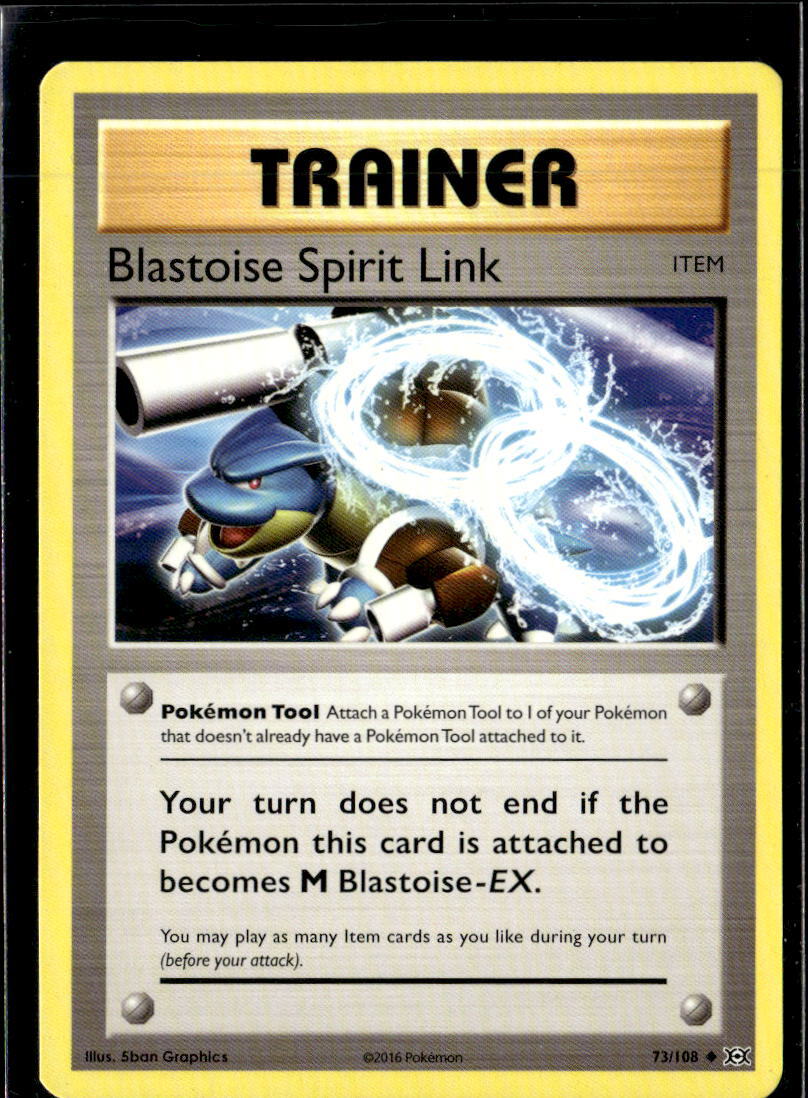 Pokemon Blastoise Spirit Link 73/108 XY Evolutions Non Holo 2 Card Lot LP