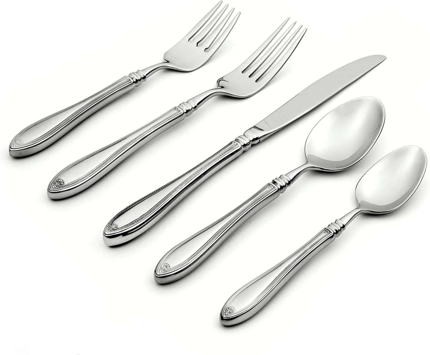 Oneida Sheraton 5-Piece Flatware Set, Service for 1 5 count, Silver Oneida Sheraton 5-Piece Flatware Set, Service for 1 5 count, Silver