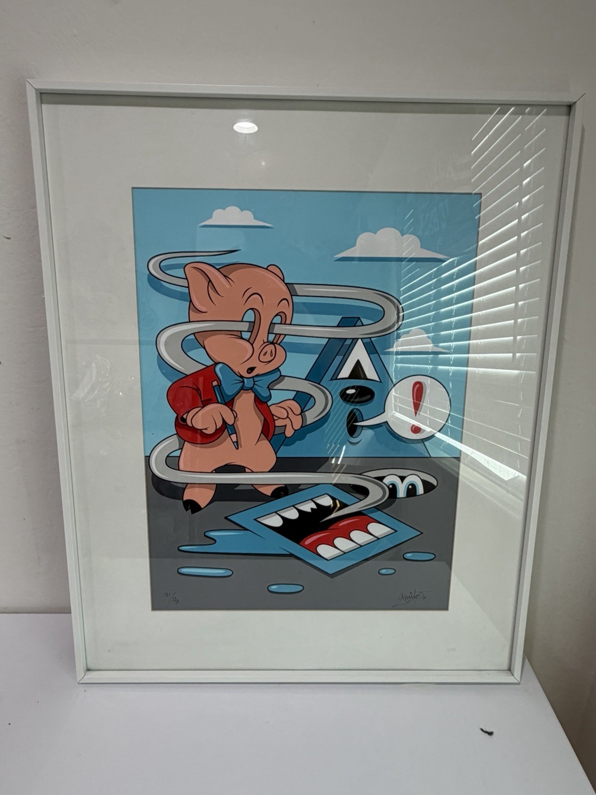 Greg Mike Signed Limited Edition Porky Pig Print #31/90 PRINT ONLY Greg Mike Signed Limited Edition Porky Pig Print #31/90 PRINT ONLY
