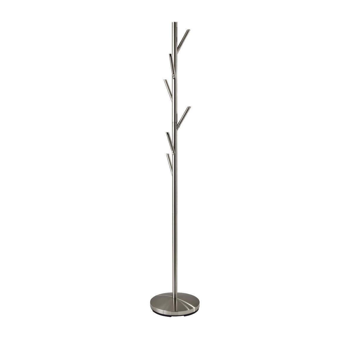 Adesso Coat Rack Brushed Steel 6 Hooks Space-Saving 67\ Adesso Coat Rack Brushed Steel 6 Hooks Space-Saving 67\