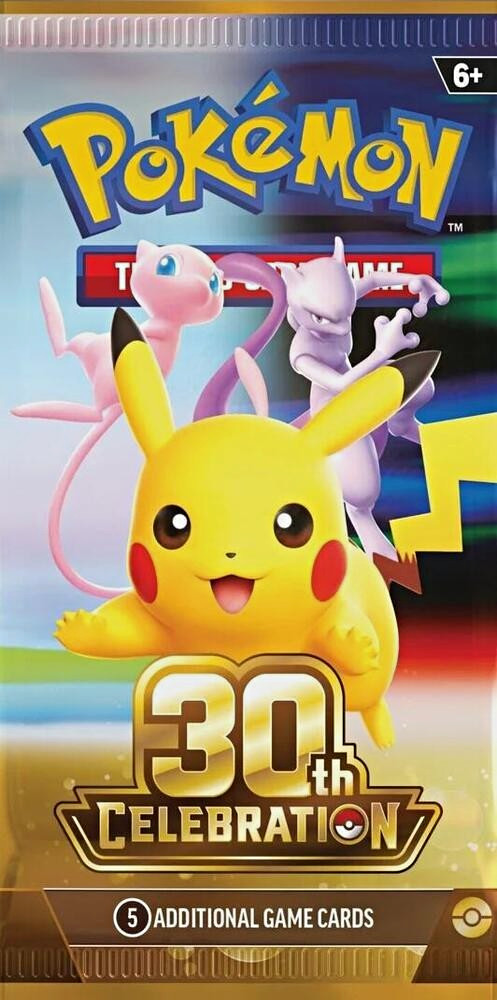 Pokémon TCG 30th Celebration Booster Pack - 5 Cards, English (1 Pack) Pokémon TCG 30th Celebration Booster Pack - 5 Cards, English (1 Pack)