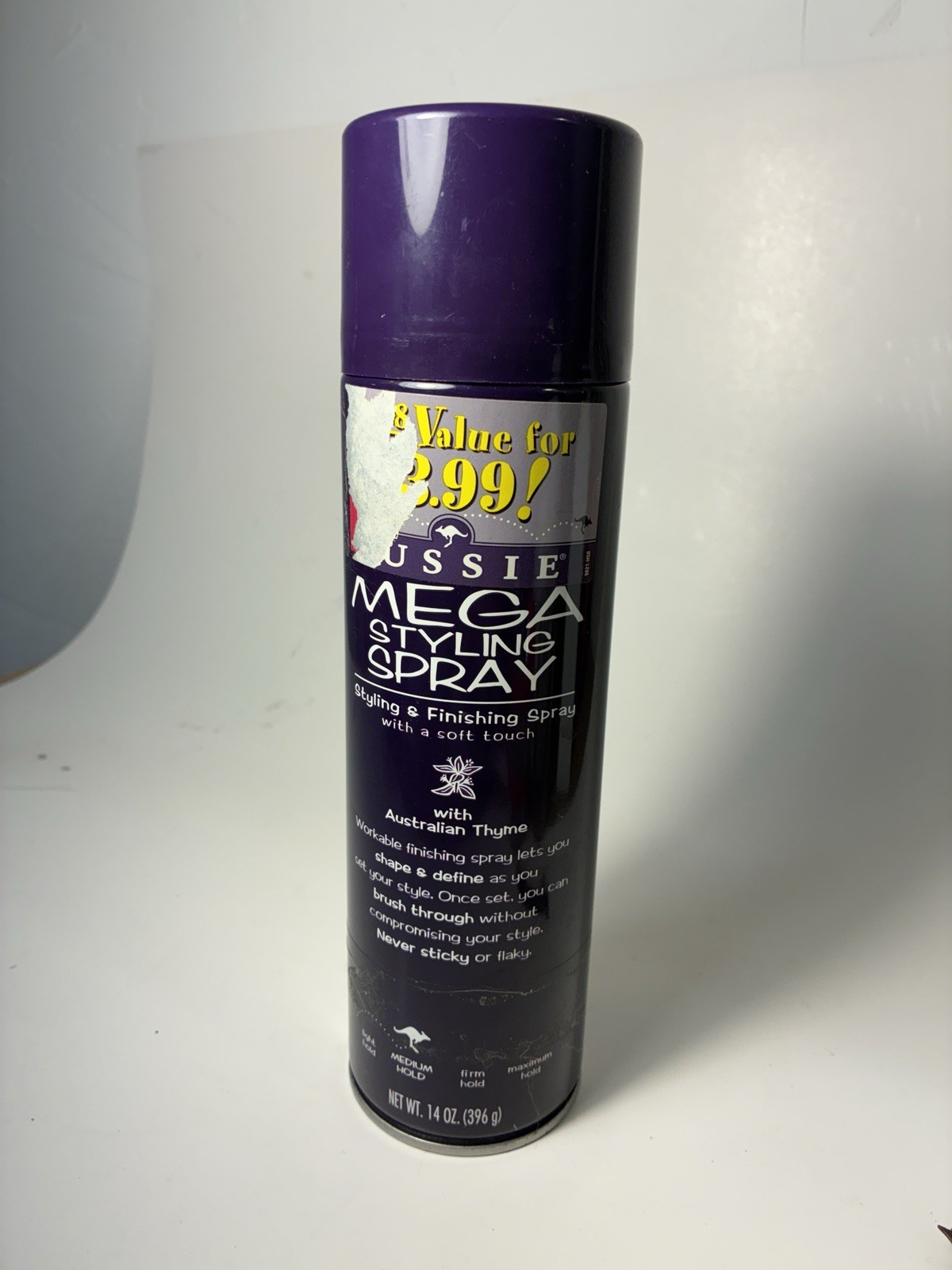 VTG 1995 AUSSIE Mega Styling Spray Medium Hold 14oz Tested Prop NOS 2000 VTG 1995 AUSSIE Mega Styling Spray Medium Hold 14oz Tested Prop NOS 2000