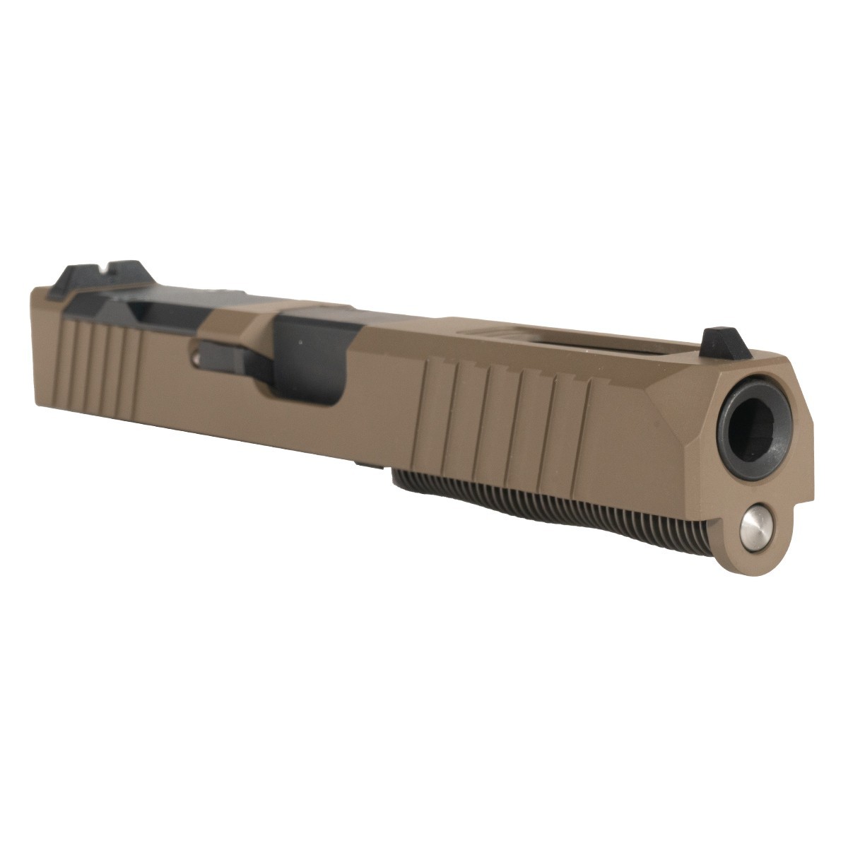 Complete Slide for Glock 17 Gen 3 - FDE Window Cut Slide - Ported Barrel