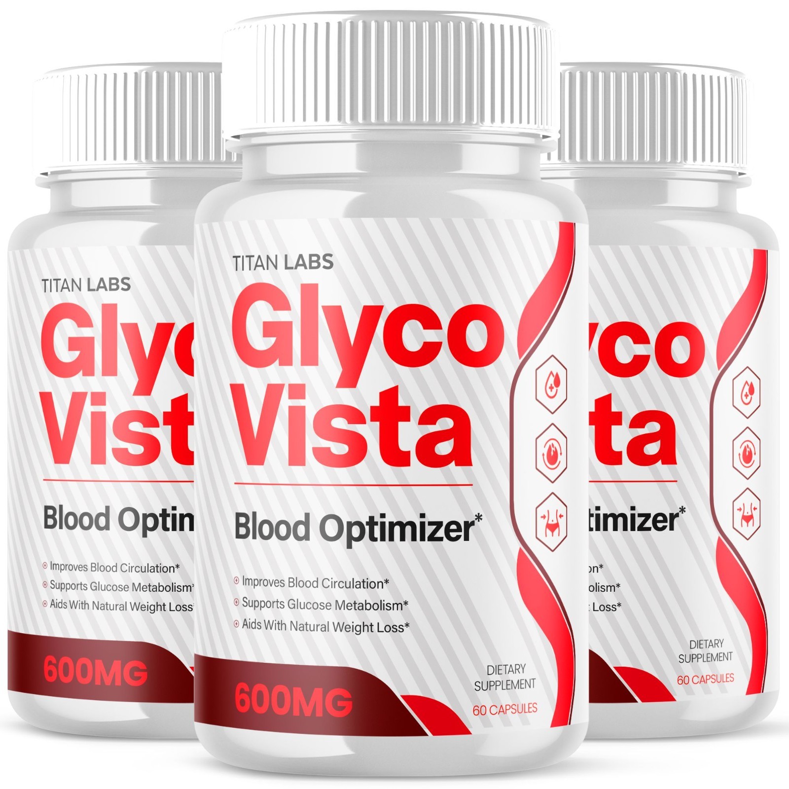 (3 Pack) Glyco Vista Advanced Blood Health Support Formula GlycoVista 180 Caps