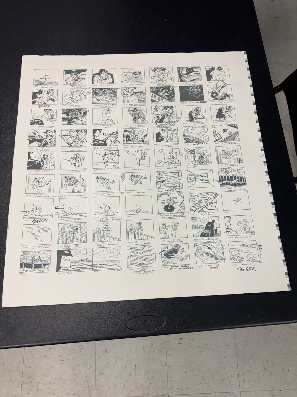 Batman Animated Series The Laughing Fish Storyboard Photostat Joker Harley 1993