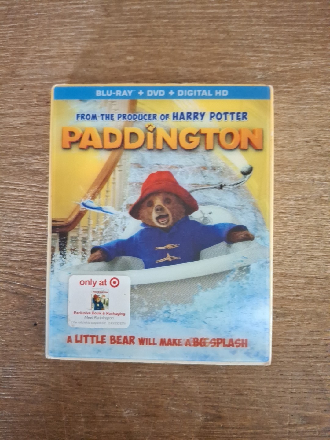 PADDINGTON BLU-RAY 2 DISC SET  TARGET EXCLUSIVE lenticular slipcover  BOOK OOP