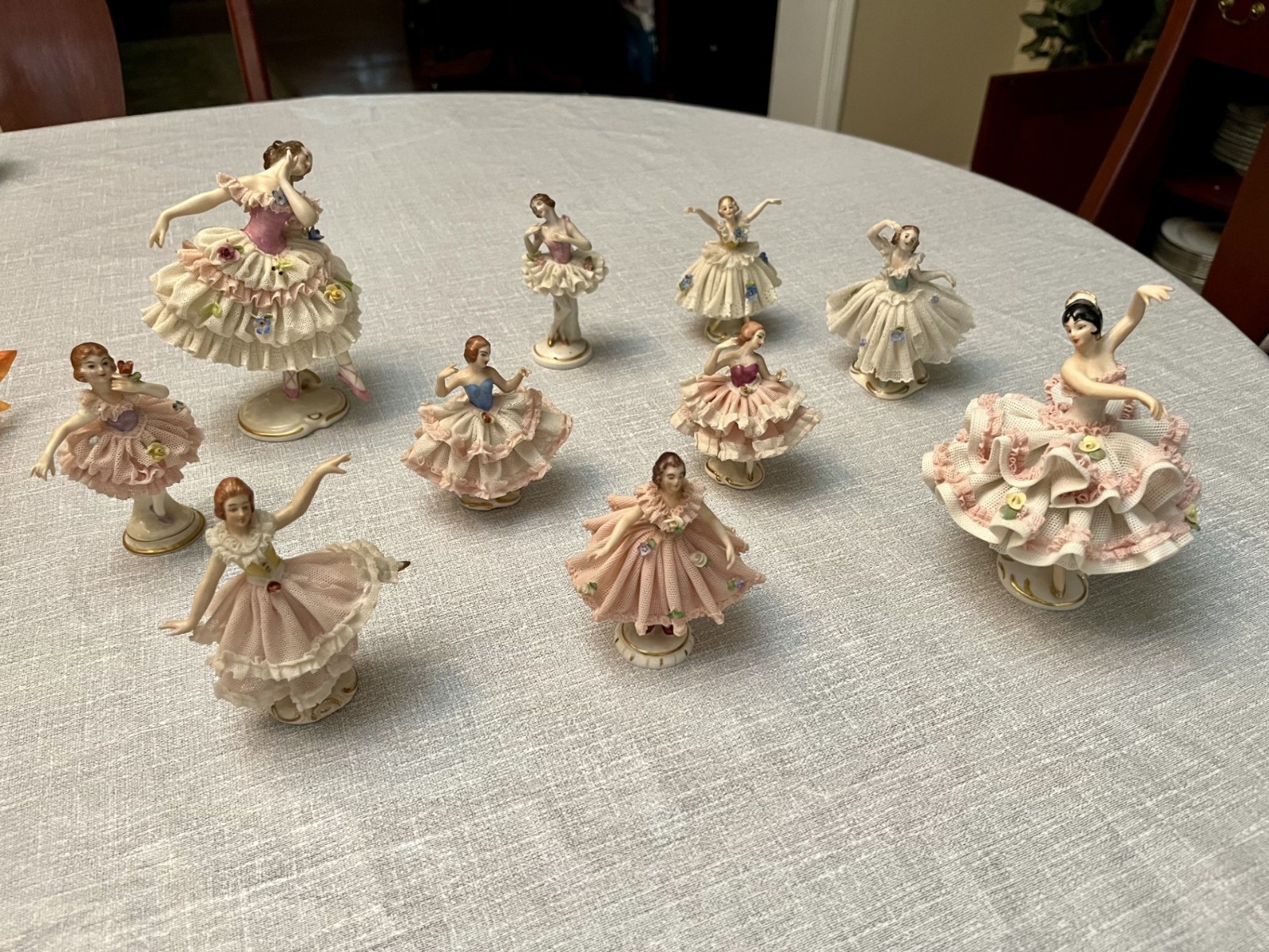 Lot of 10 Dresden Dolls