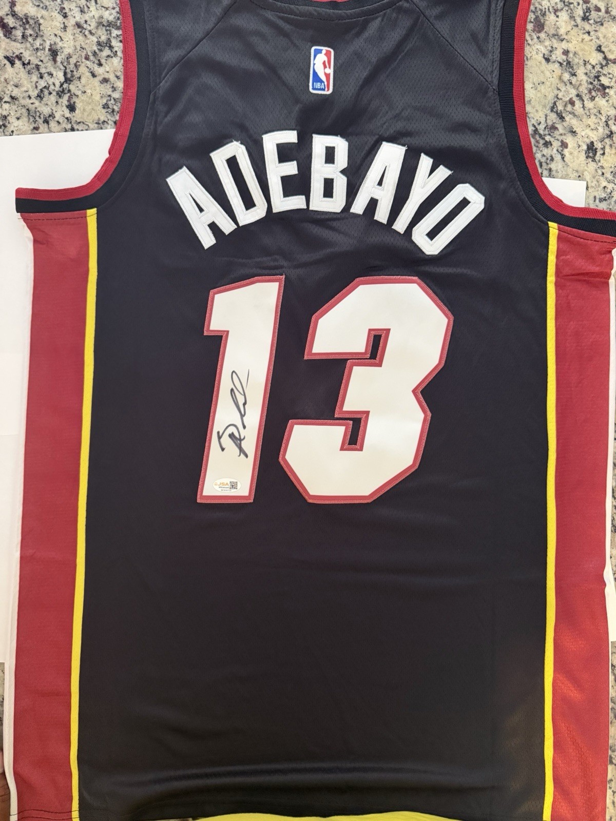 Bam Adebayo Miami Heat #13 Signed Basketball Jersey JSA Witnessed