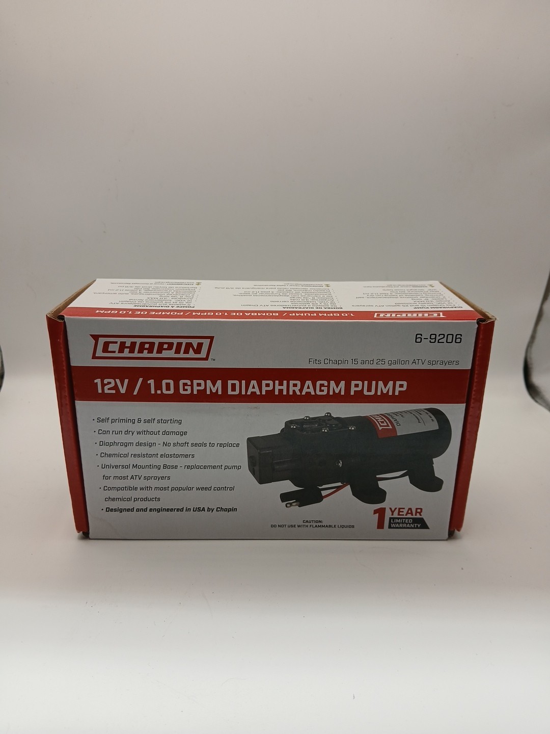 Chapin 12-volt/1.0 Gpm Diaphragm Pump | Black International